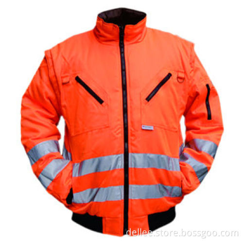 Safety Jacket, Suitable for Adult, Detachable Sleeves with Zippers, Warmer and Durable